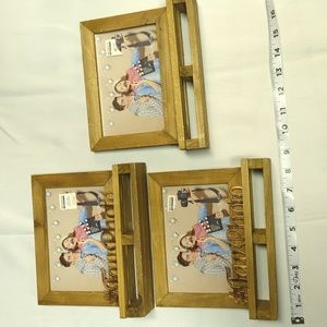 Lot of 3 Photo Frames Free Standing 4x6" New